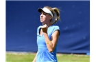 BIRMINGHAM, ENGLAND - JUNE 10: Naomi Broady of Great Britain celebrates winning a point during her first round match against Barbora Zahlavova Strycova of the Czech Republic on day two of the Aegon Classic at Edgbaston Priory Club on June 10, 2014 in Birmingham, England.  (Photo by Tom Dulat/Getty Images)